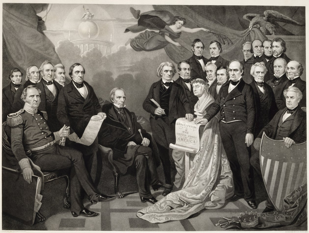 Union, 1852 (rytina na tkaném papíru) od Tompkins Harrison after Matteson