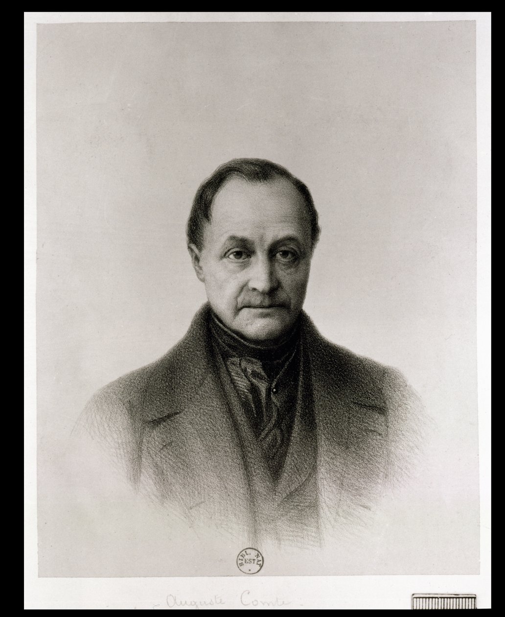 Portrét Auguste Comte (1798-1857), francouzský filozof od Tony Toullion