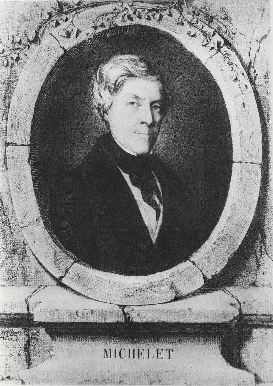 Portrét Julese Micheleta, 1843 od Tony Toullion