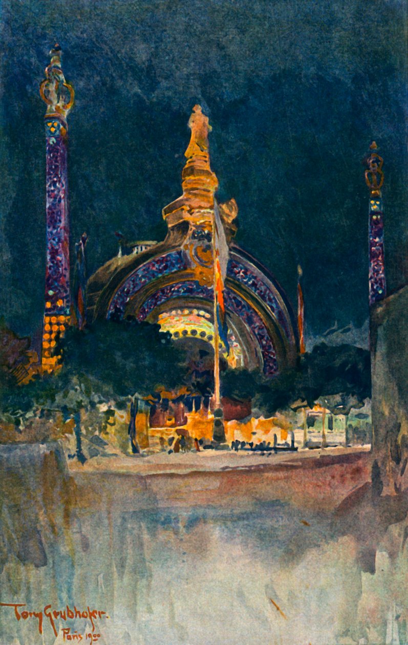 Osvětlení hlavního vchodu na pařížskou výstavu, 1900. od Tony Grubhofer
