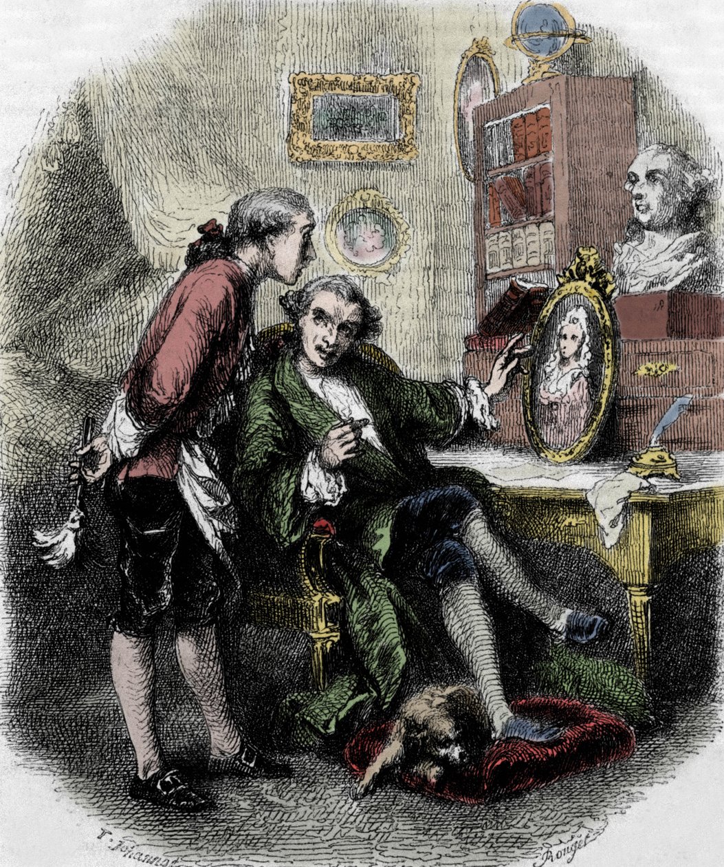 Ilustrace „Cesta kolem mého pokoje“ (1794) od Xaviera de Maistre. Ilustrace Tony Johannot od Tony Johannot