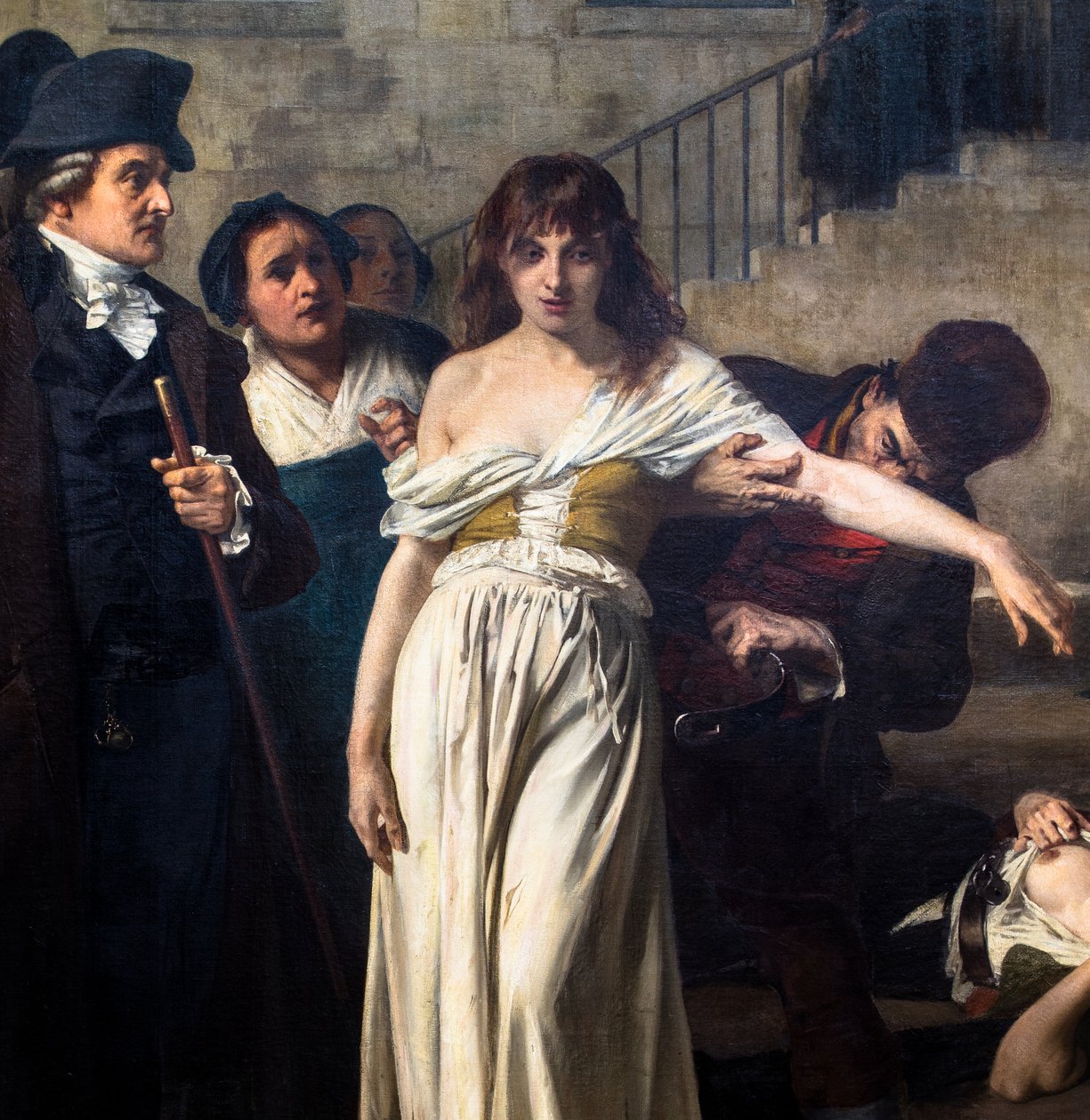 Doktor Pinel při osvobozování duševně chorých v Salpêtrière v roce 1795 od Tony Robert Fleury