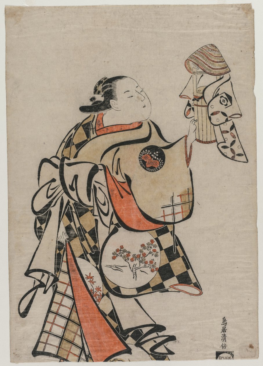 Fujimura Handayu jako kurtizána, polovina 1710. od Torii Kiyomasu