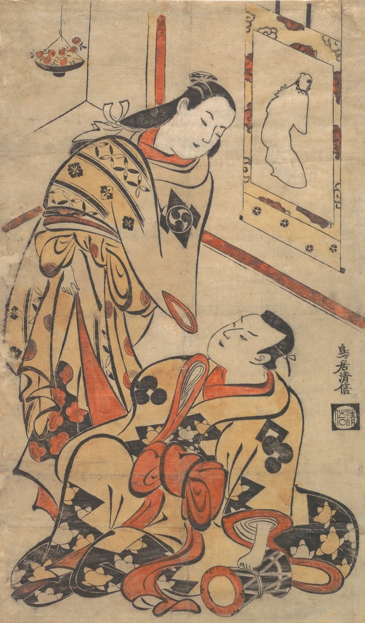 Kabuki a ca rs Nakamura Gentaro Návrh d Ikushima Shingoro, že? 1710. , komár. 1710. od Torii Kiyomasu I