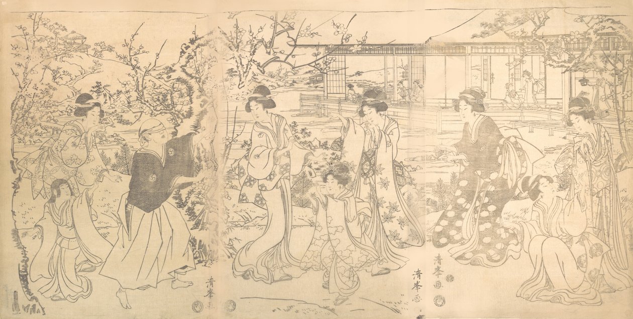 Scéna z Chushingura Vendetta 47 věrných maloobchodníků, ca. 1820. od Torii Kiyomine