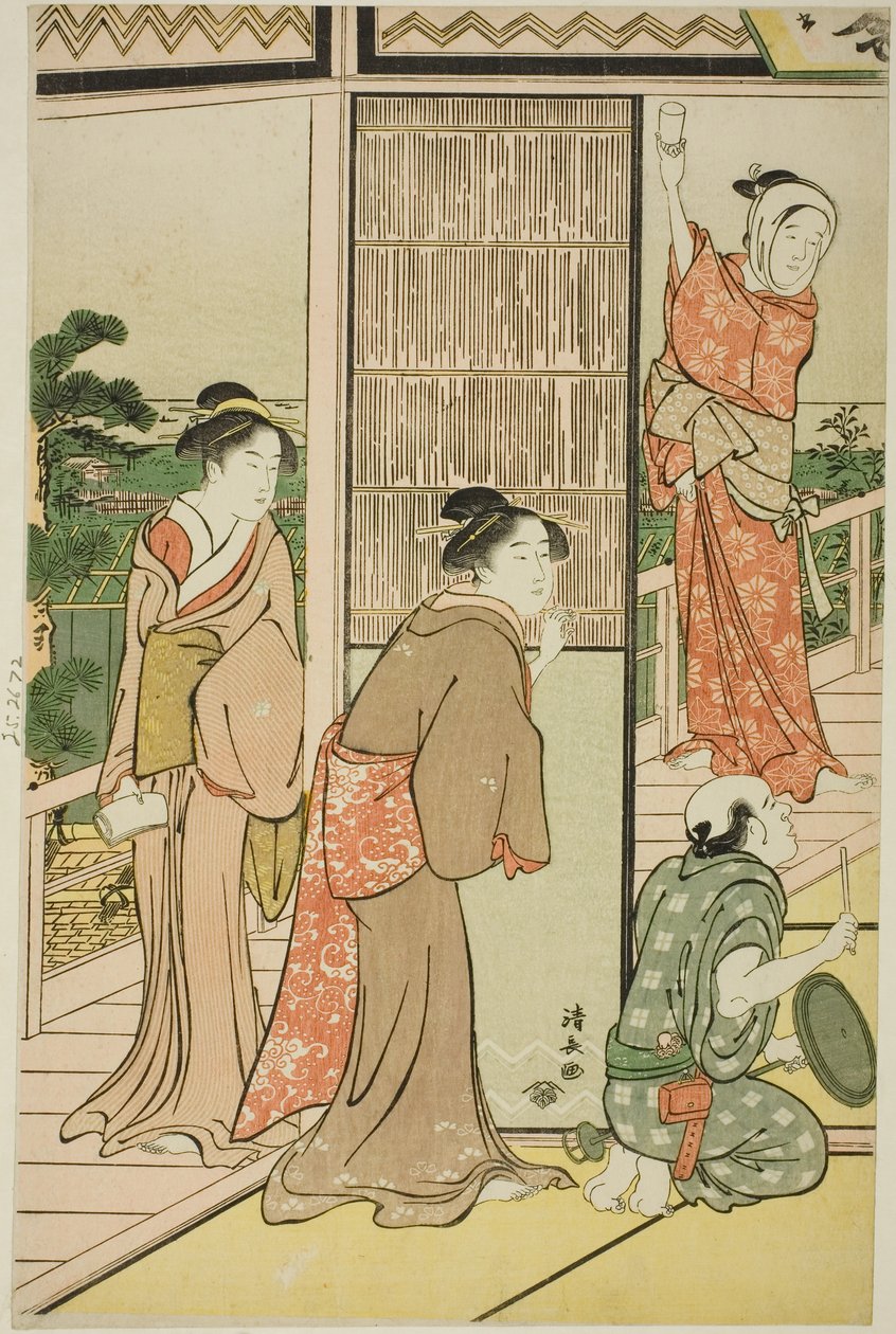 Párty v Shinagawa Pleasure Quarters od Torii Kiyonaga
