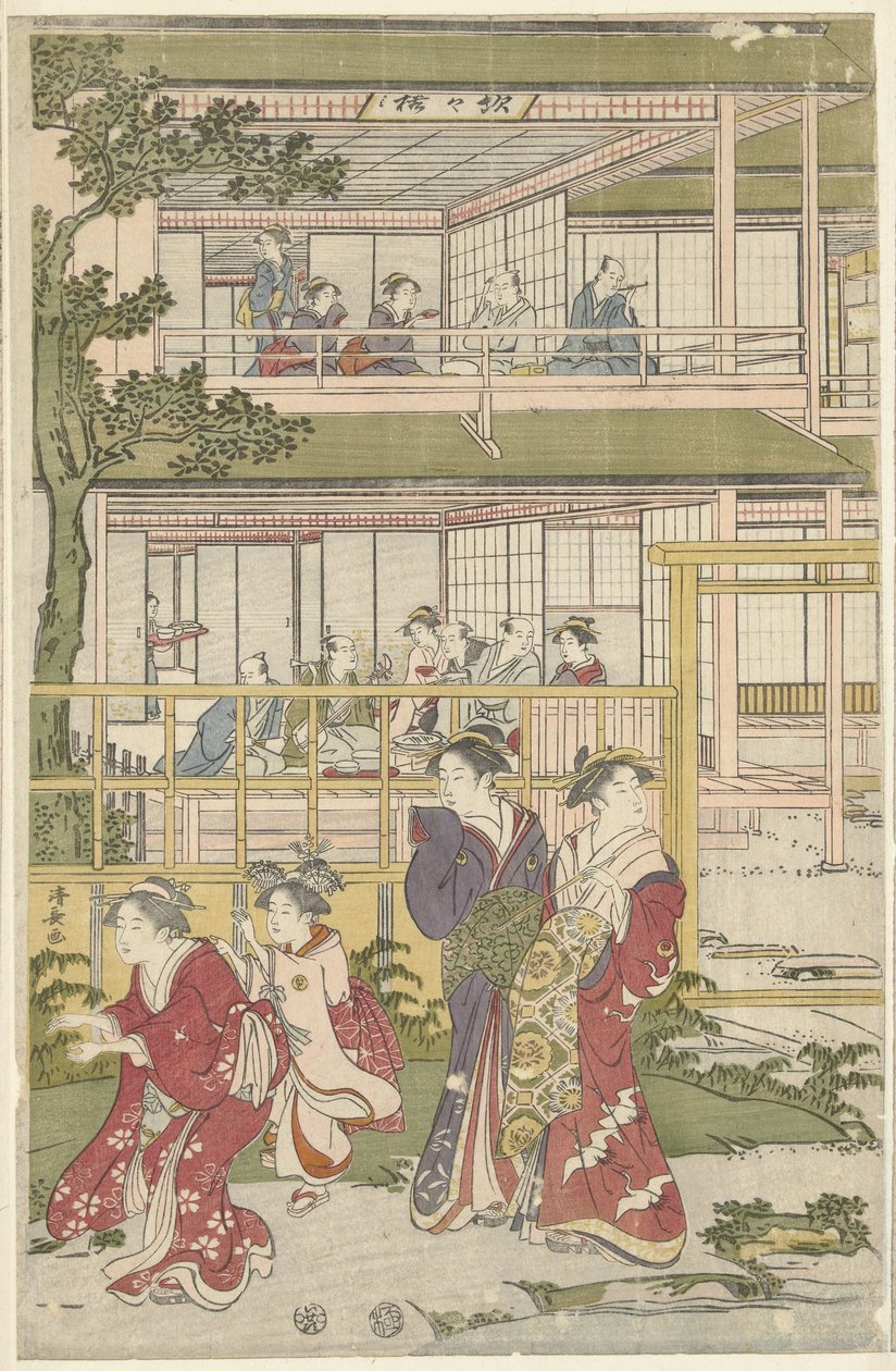 hrající na slepce od Torii Kiyonaga