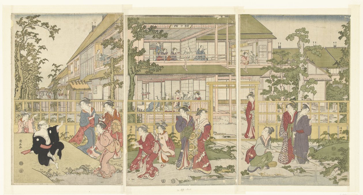 hrající na slepce od Torii Kiyonaga