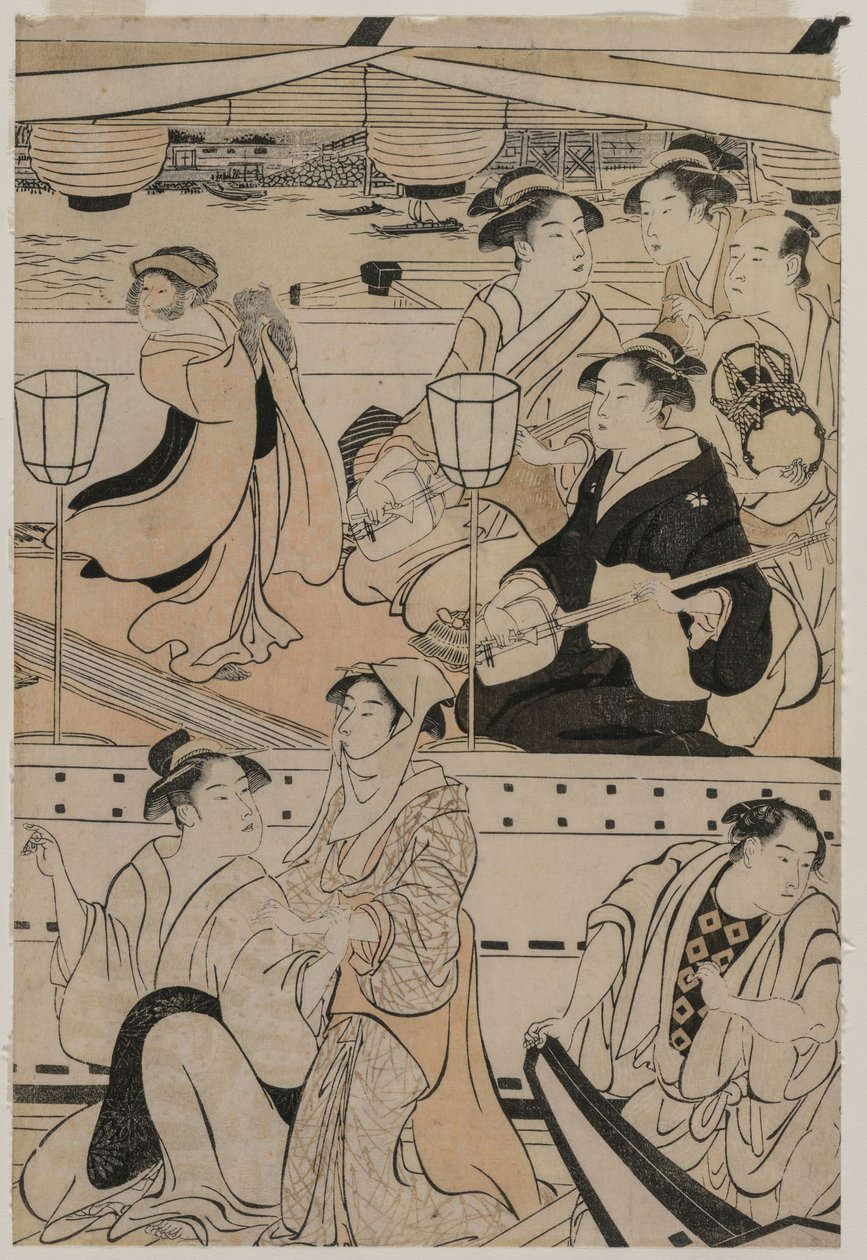 Vodácká párty na řece Sumida, 1789. od Torii Kiyonaga