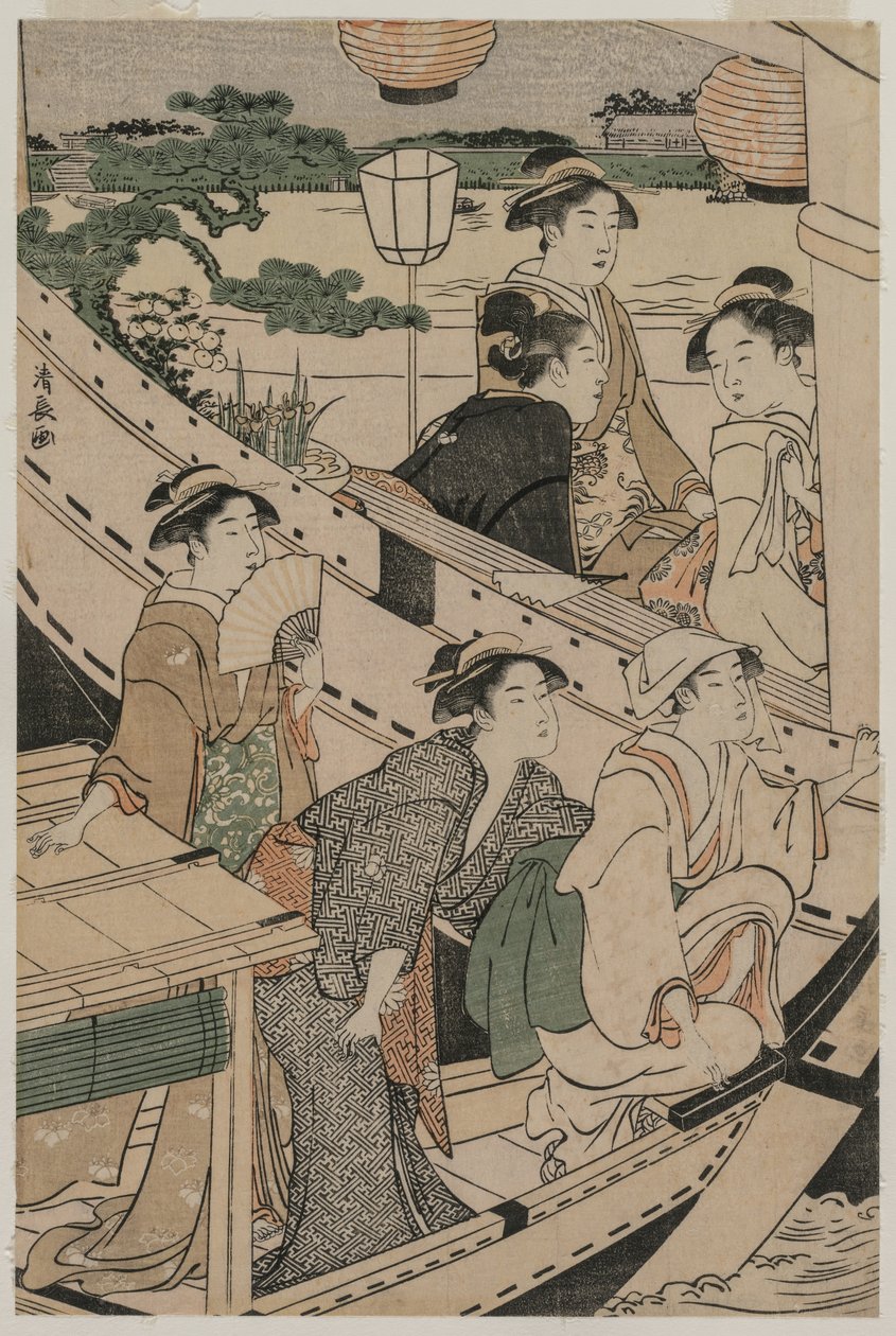 Vodácká párty na řece Sumida, 1789. od Torii Kiyonaga