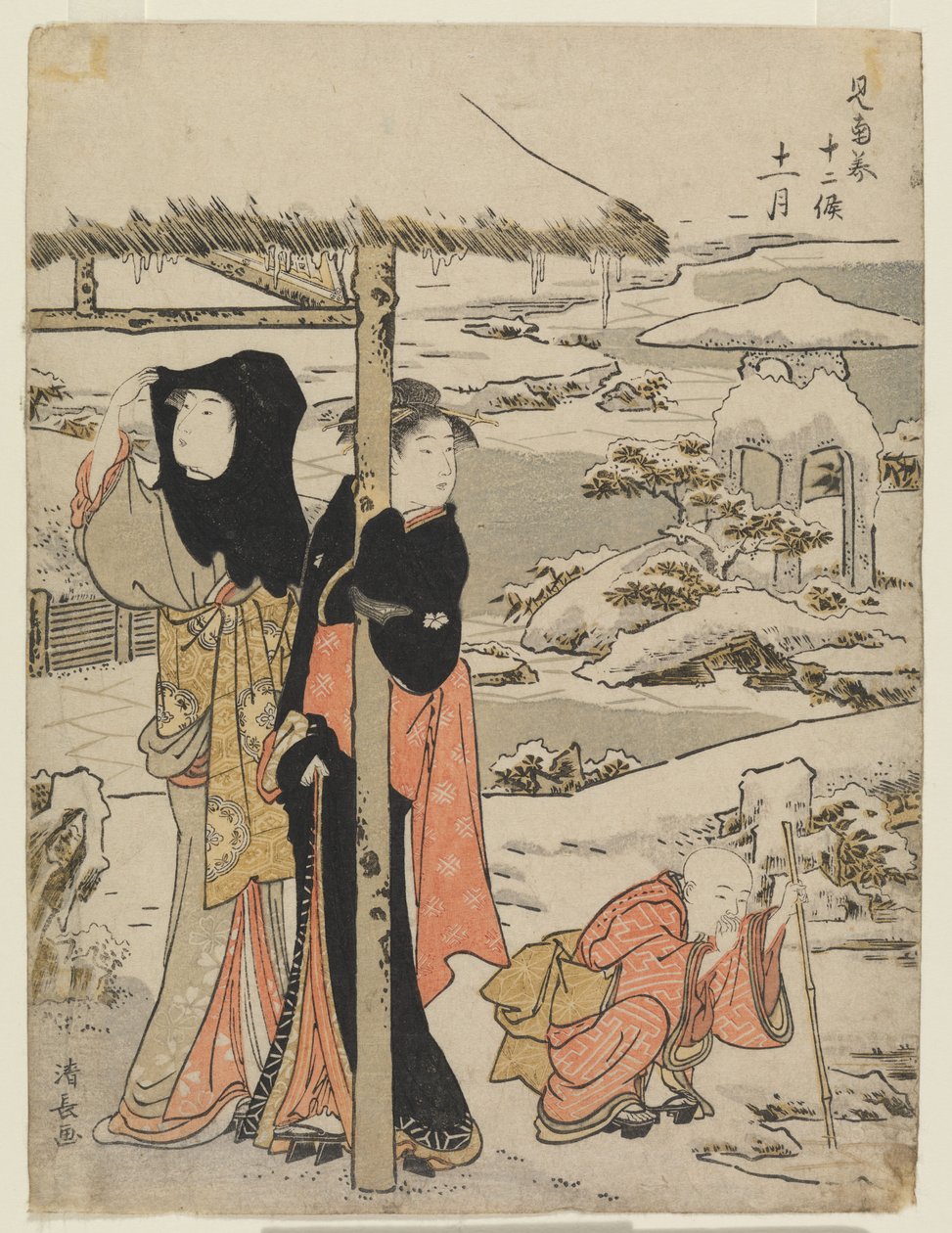 Jedenáctý měsíc (Jūichi gatsu) od Torii Kiyonaga