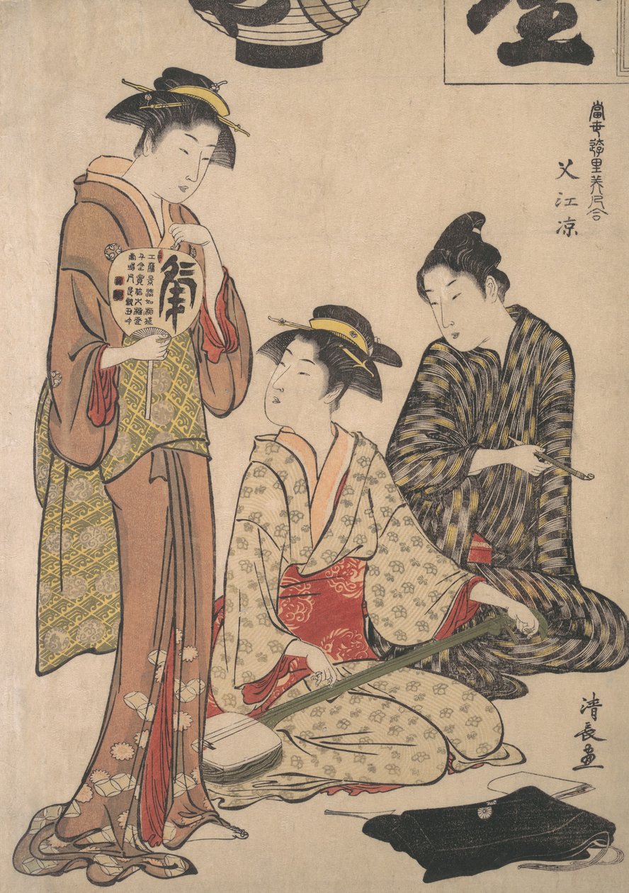 Užijte si večerní pohodu v Nakasu, ca. 1782-83. od Torii Kiyonaga