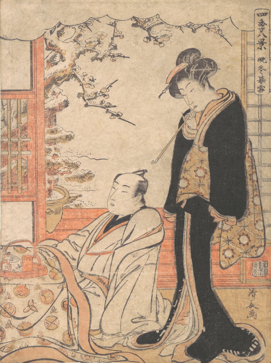 Večerní sníh v Banto, ca. 1779. od Torii Kiyonaga