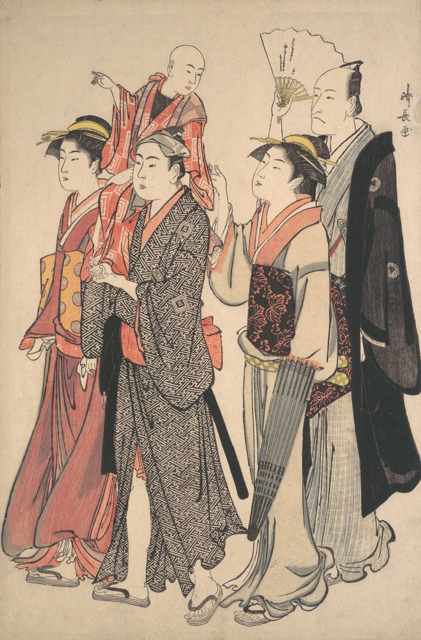 Ichikawa Danjuro V a jeho rodina, 1782. od Torii Kiyonaga