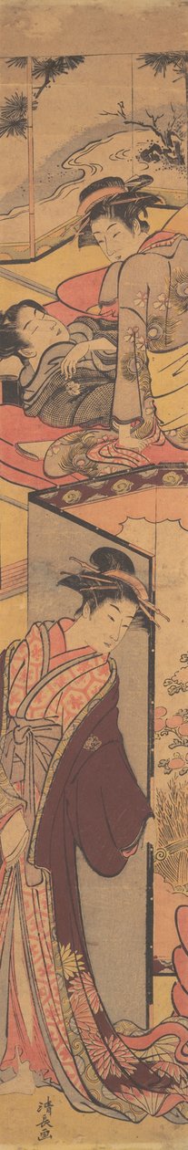 V domě potěšení, konec 18. století. od Torii Kiyonaga