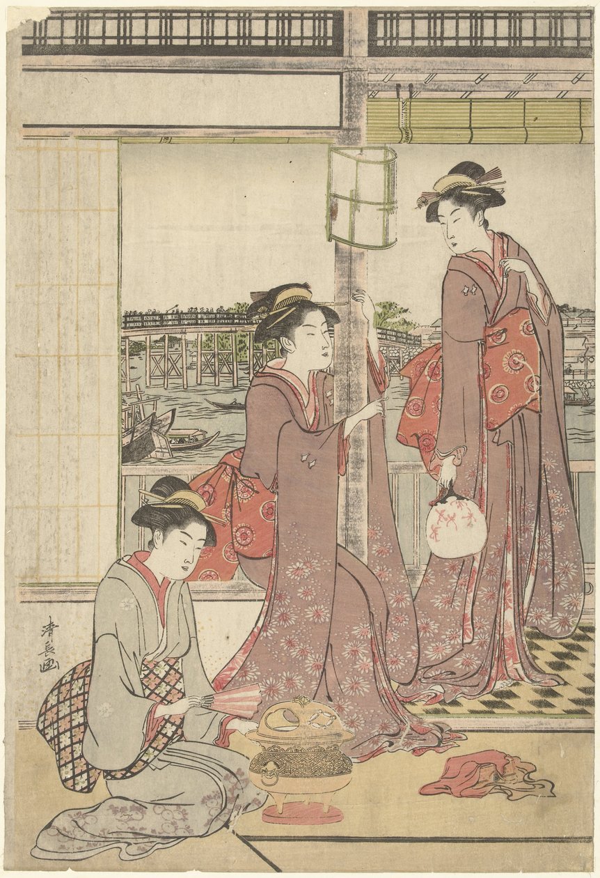 měsíční párty od Torii Kiyonaga