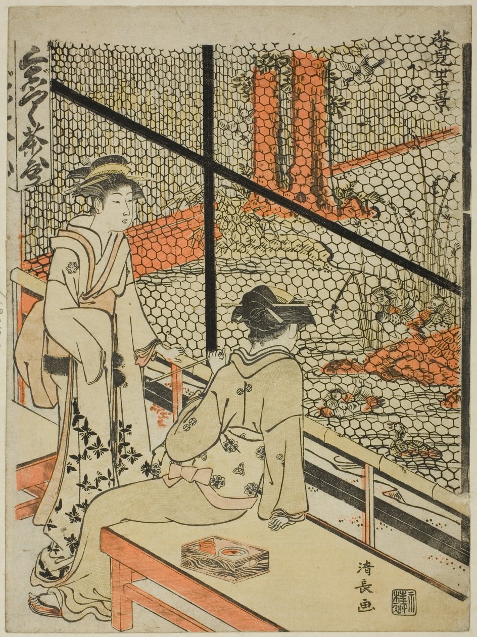 Shitaya, ze série "Deset scén čajoven (Chamise jikkei)" od Torii Kiyonaga