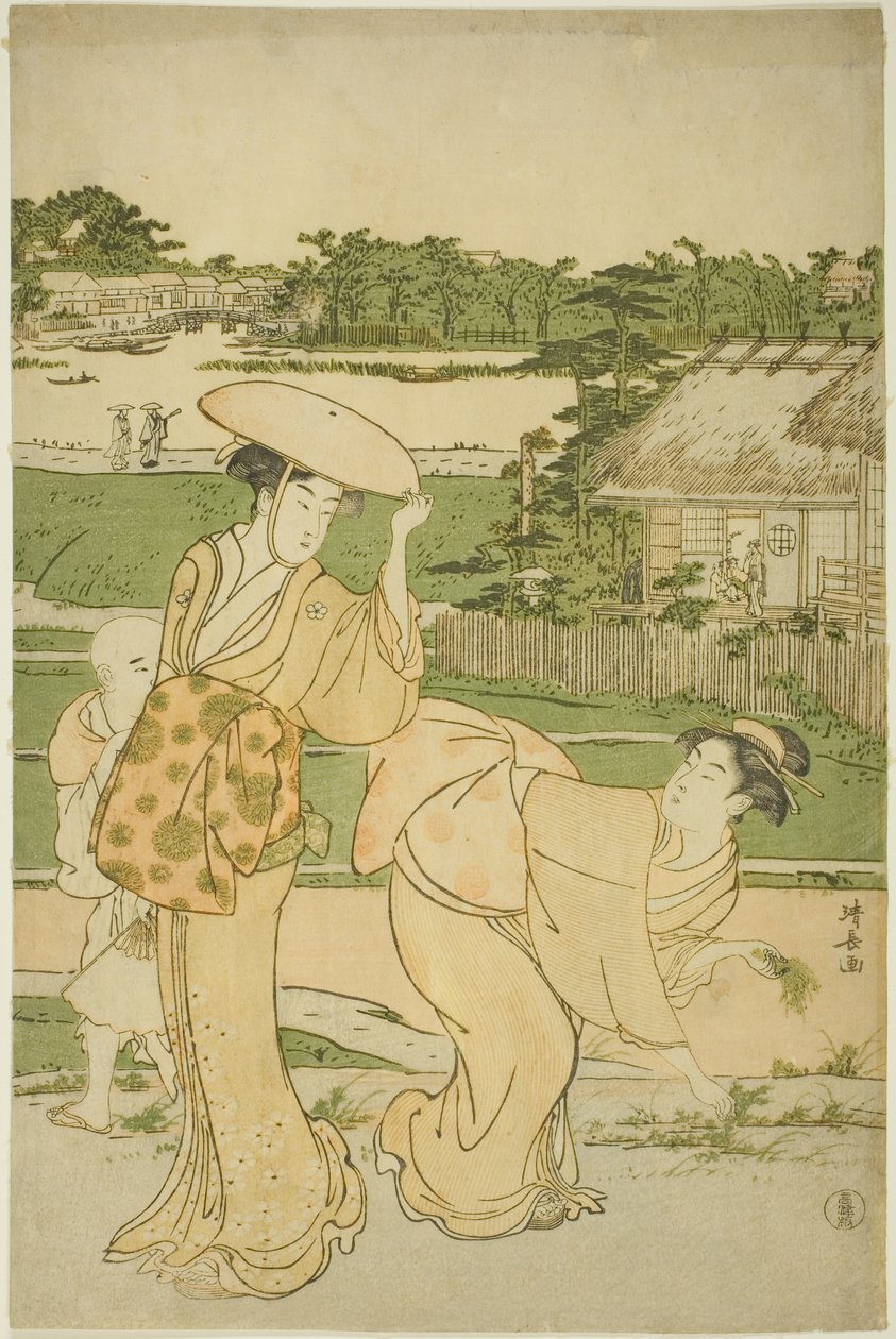 Jarní výlet do Mukojimy od Torii Kiyonaga