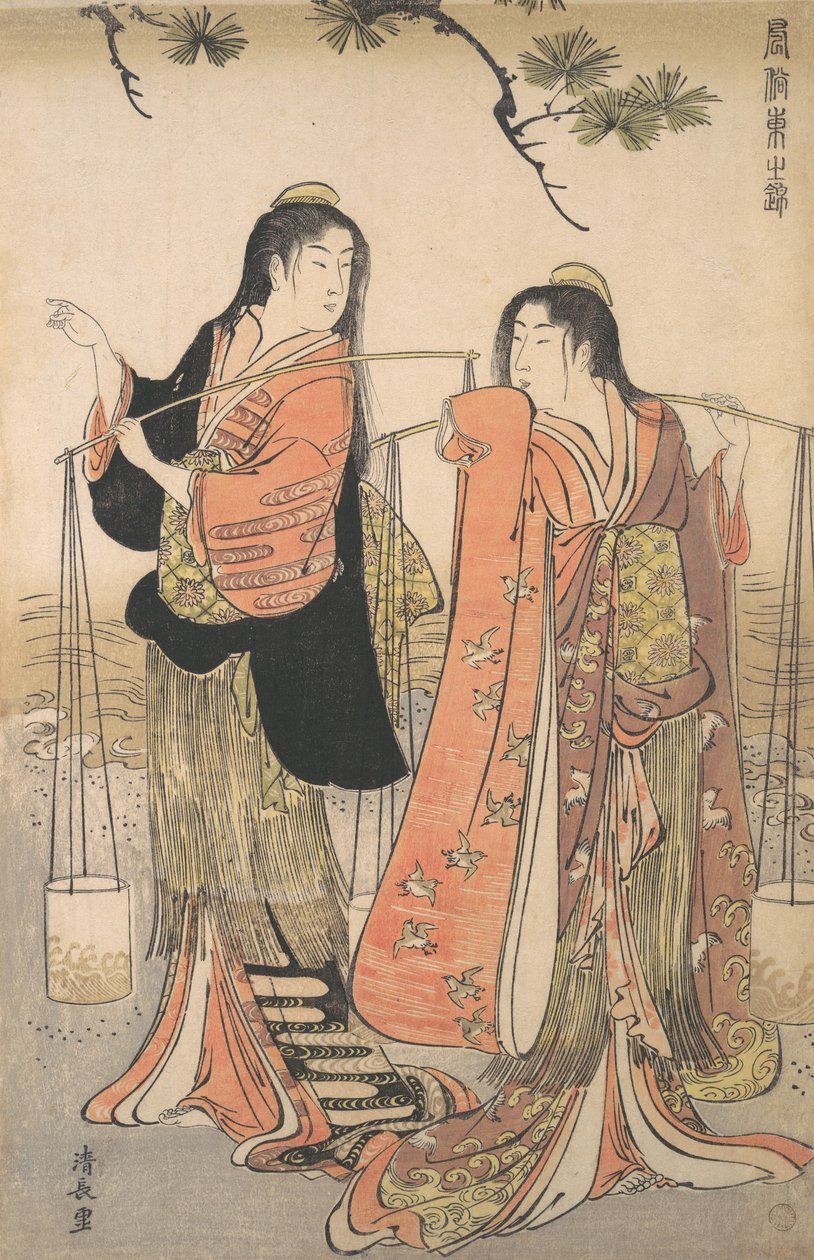 Tanec plážových panen ze série Brokát východu, ca. 1770. od Torii Kiyonaga