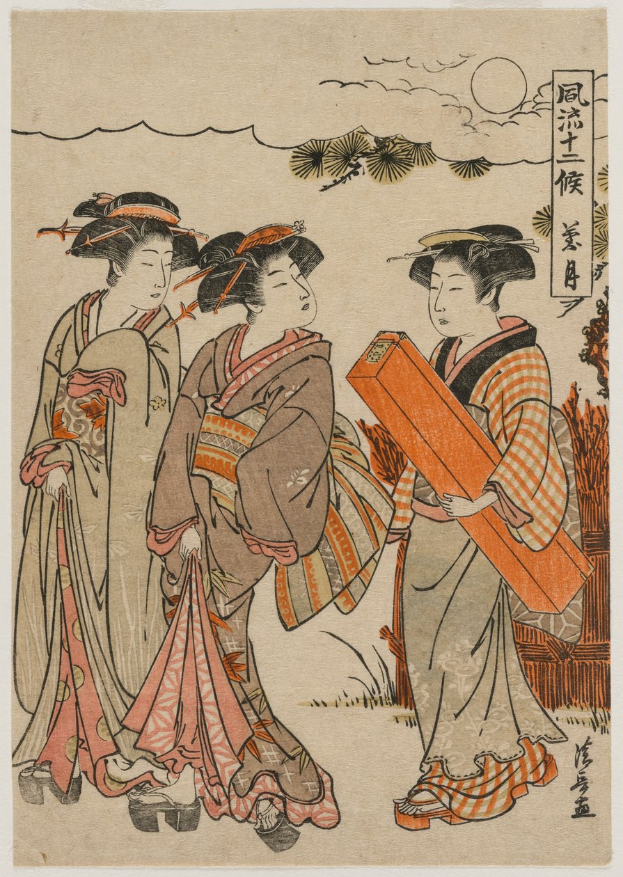 Osmý měsíc (ze série Módní prezentace dvanácti měsíců) od Torii Kiyonaga