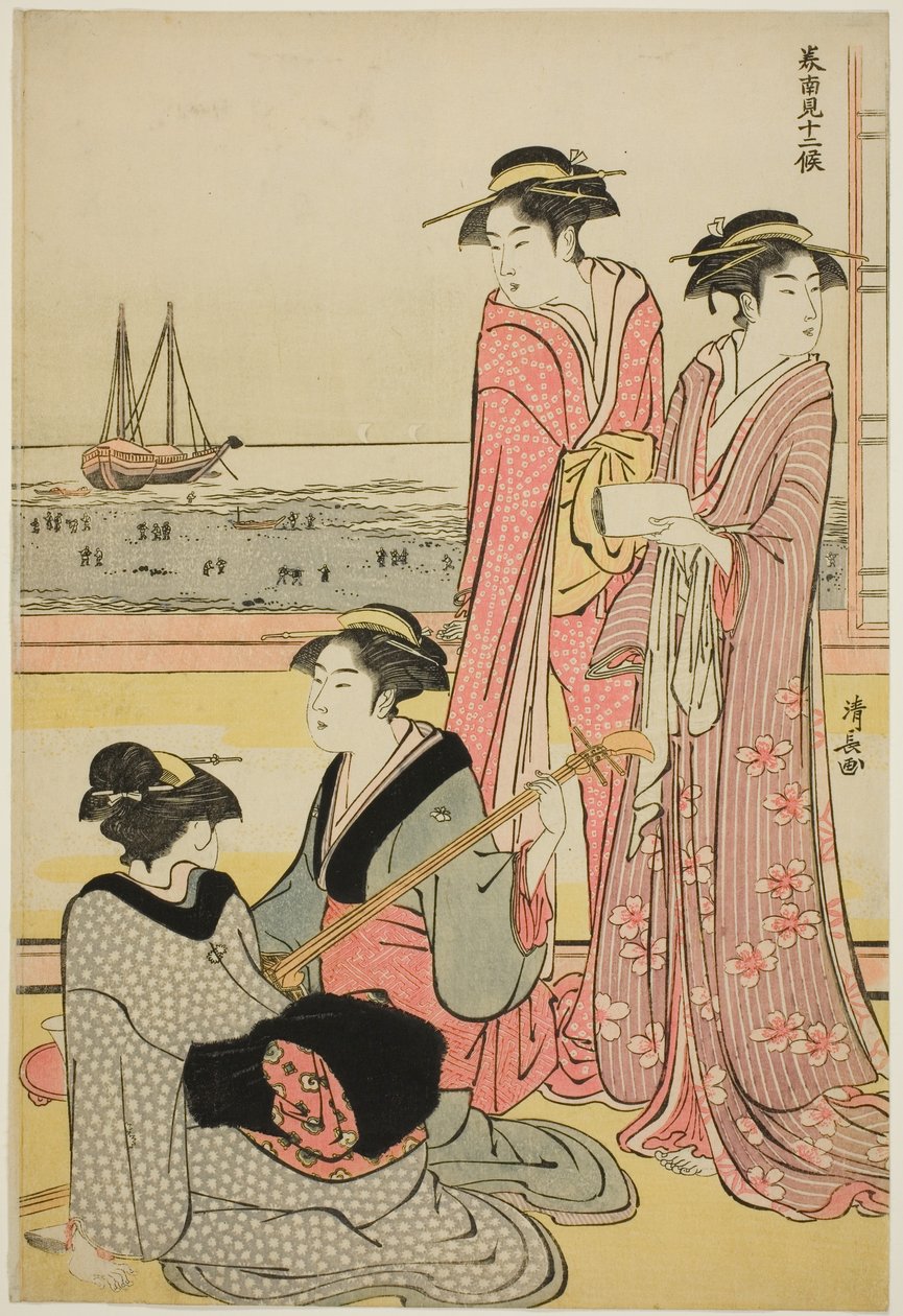 Čtvrtý měsíc, ze série „Dvanáct měsíců na jihu (Minami juni ko)“ od Torii Kiyonaga