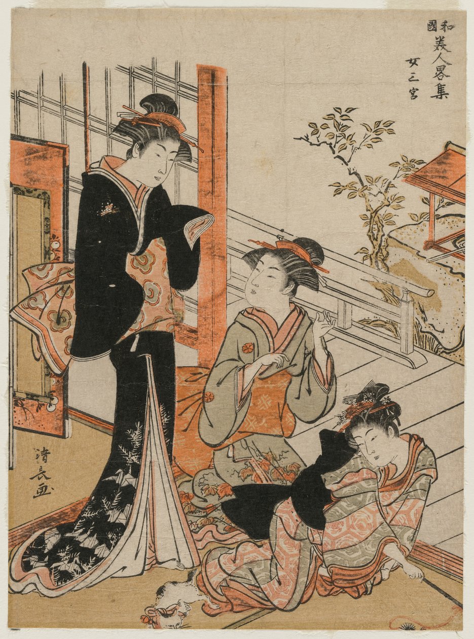 Tři ženy ze série Stručná sbírka japonských krás, 1781. od Torii Kiyonaga