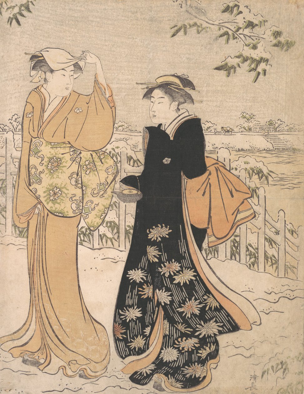 Dvě ženy na Matsuchi Hill Edo, ca. 1784. od Torii Kiyonaga