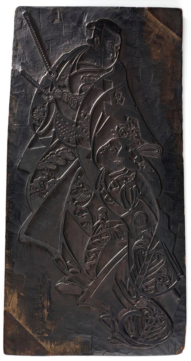 Návrh dvou postav, muže a dívky, období Edo, cca 1685-1729. od Torii Kiyonobu I