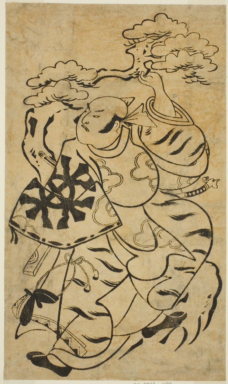 Herec Nakamura Denkuro I od Torii Kiyonobu I