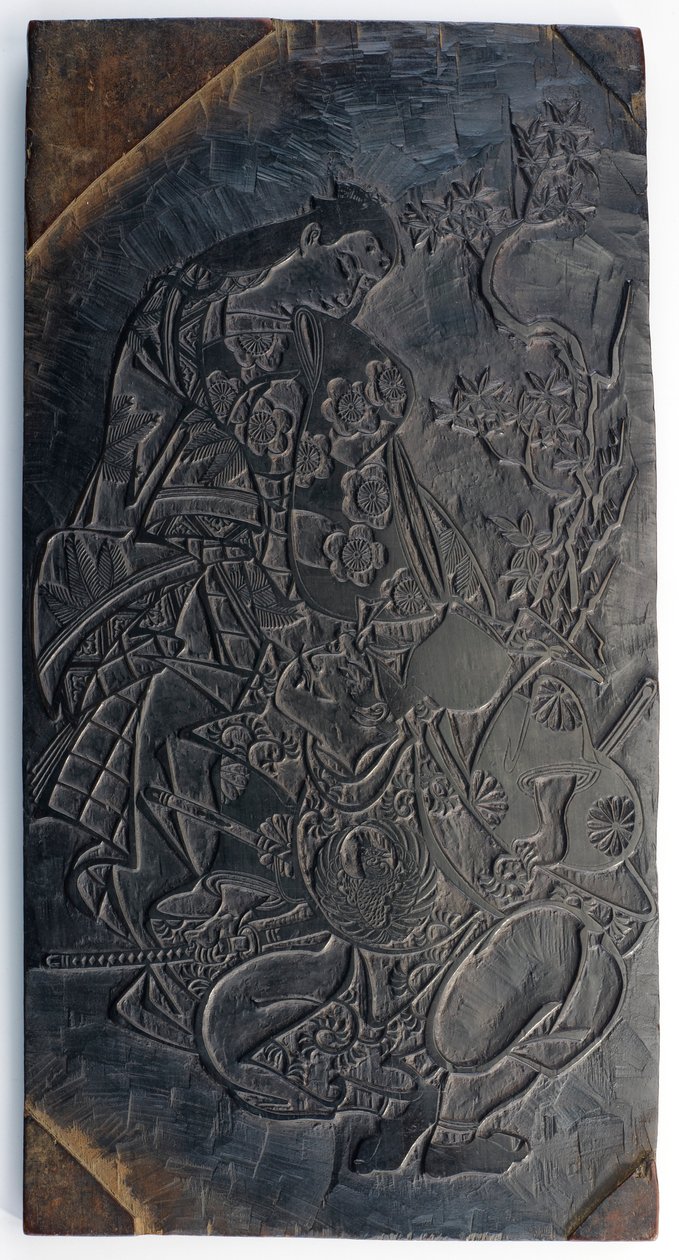Woodblock, recto: Oiran házející házenou...období Edo, cca 1685-1729. od Torii Kiyonobu I