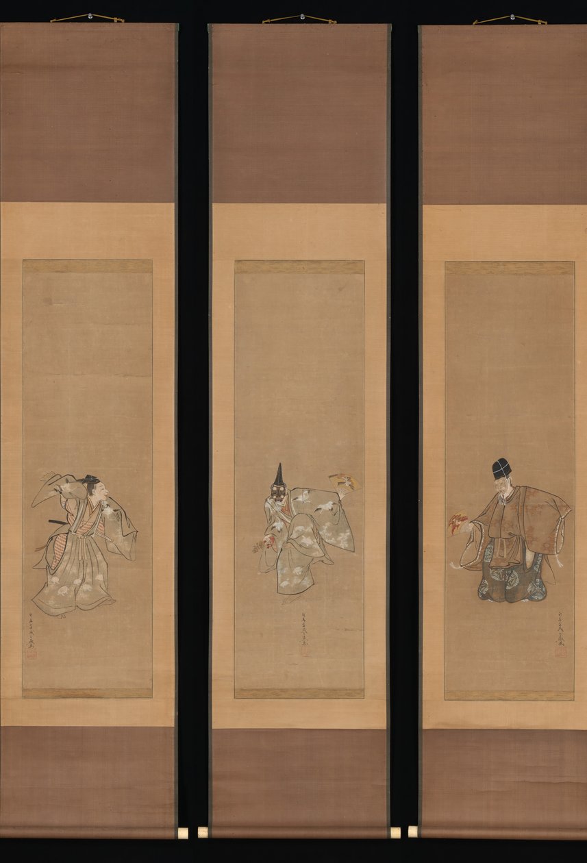 The Ausspicious Noh Dance Okina, ca. 1790-95. od Toriyama Sekien