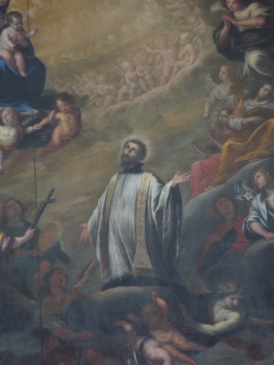 Svatý František Xaverský (detail z oltářního obrazu) od Torriani