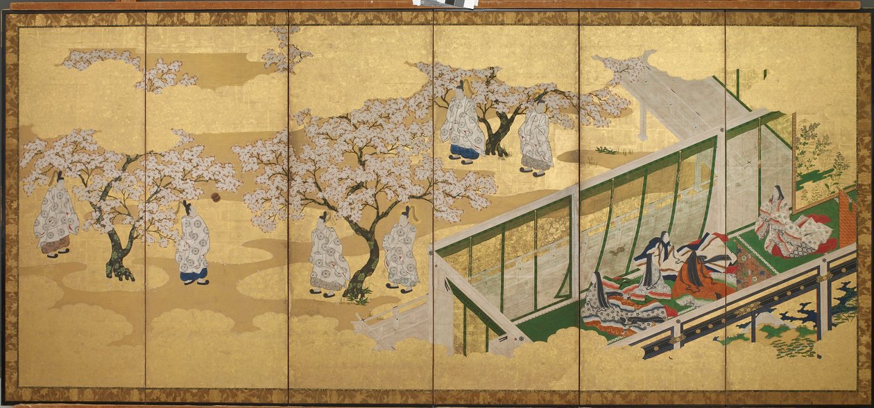 <em>Příběh Genji</em>, kapitola 34; Kashiwagi zahlédne třetí princeznu od Tosa Mitsuoki