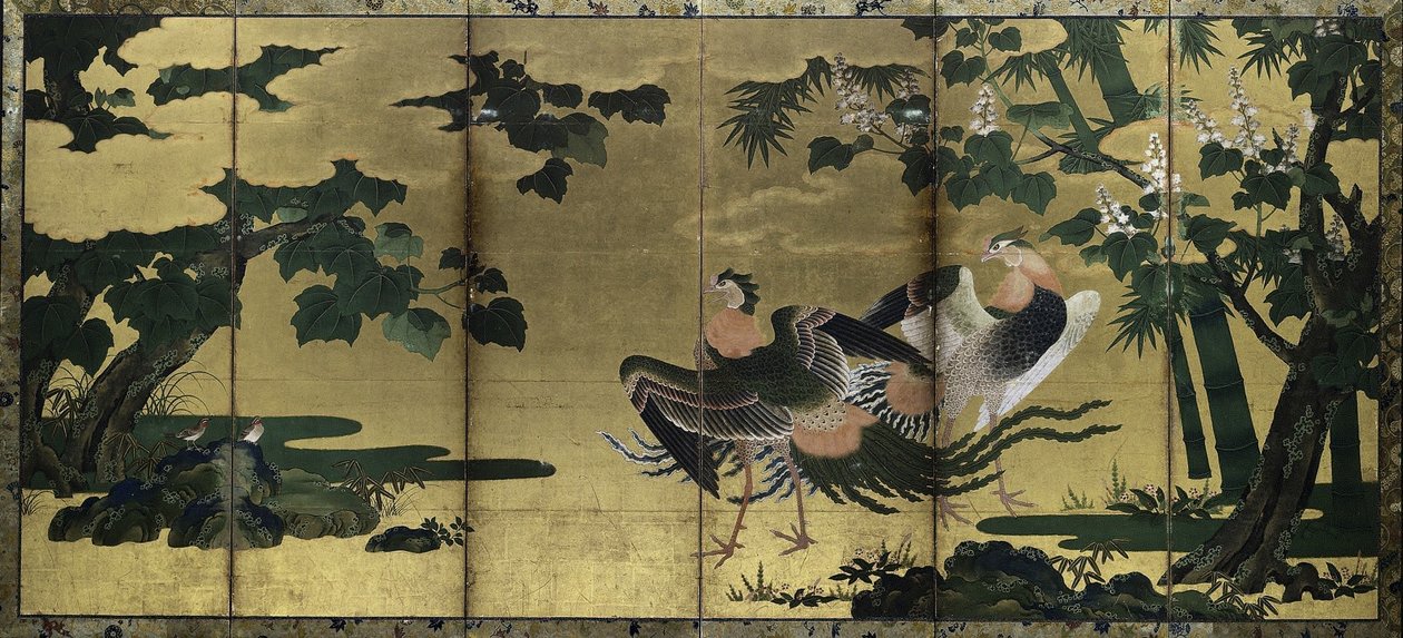Phoenixes a Paulownia, konec 1500s. od Tosa Mitsuyoshi
