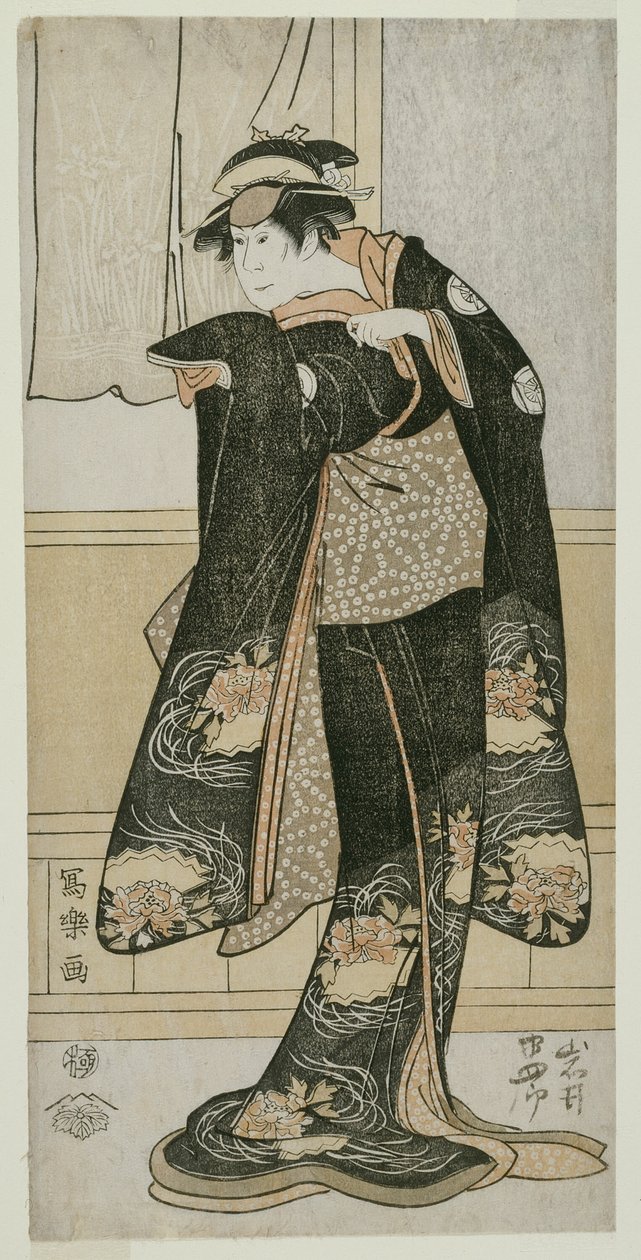 Čaj ca r Hinahanshiro lV Jako Otoma, Dowghova ruka Hiny z Inamuragasaki Kazumasa Kamakura od Toshusai Sharaku