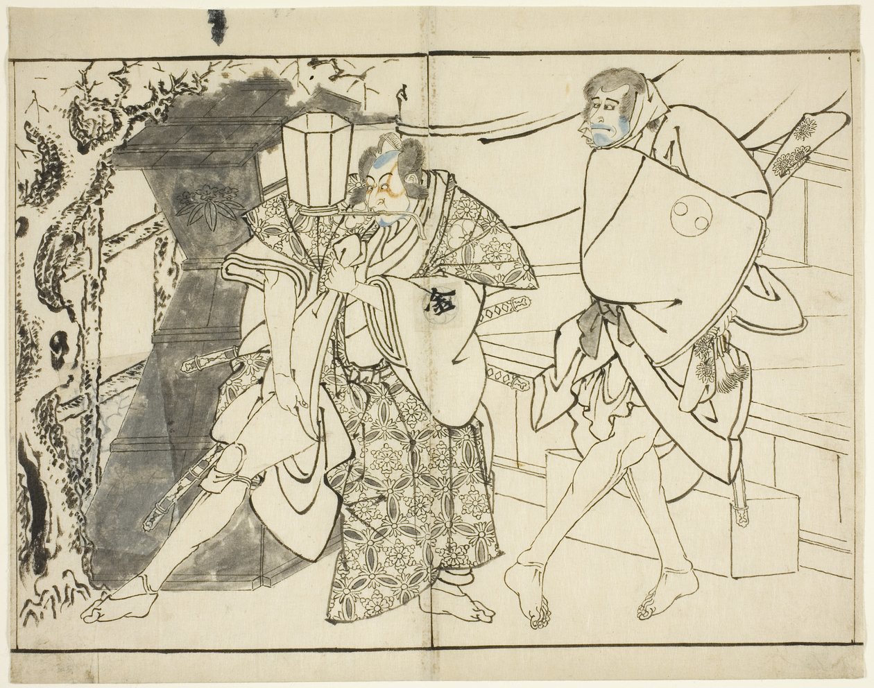 The Actors Arashi Ryuzo and Morita Kanya VIII, 1794 od Toshusai Sharaku
