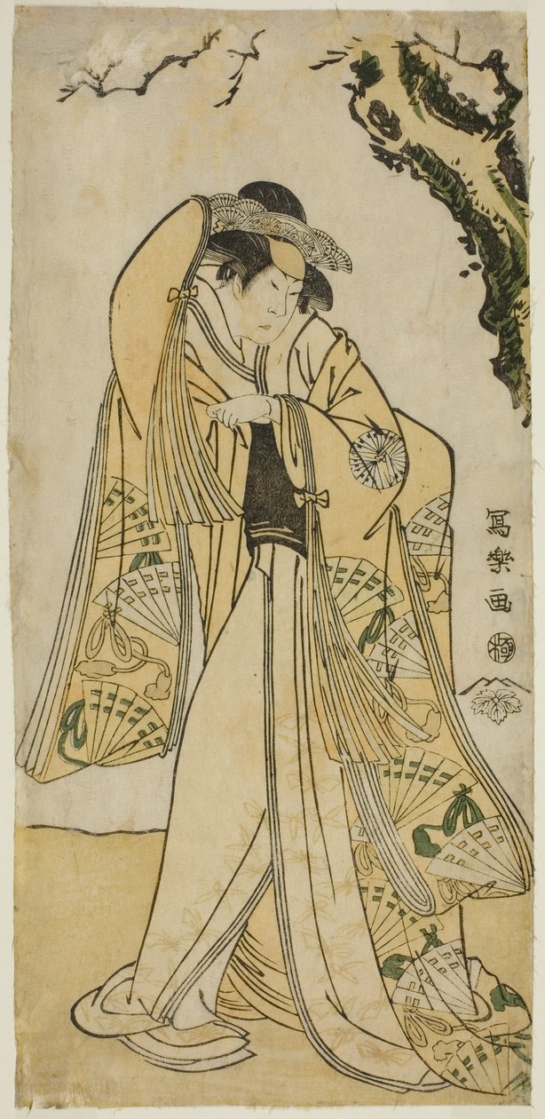 Herec Sakakiyama Sangoro jako princezna Odae, dcera vrchního regenta Michinagy od Toshusai Sharaku