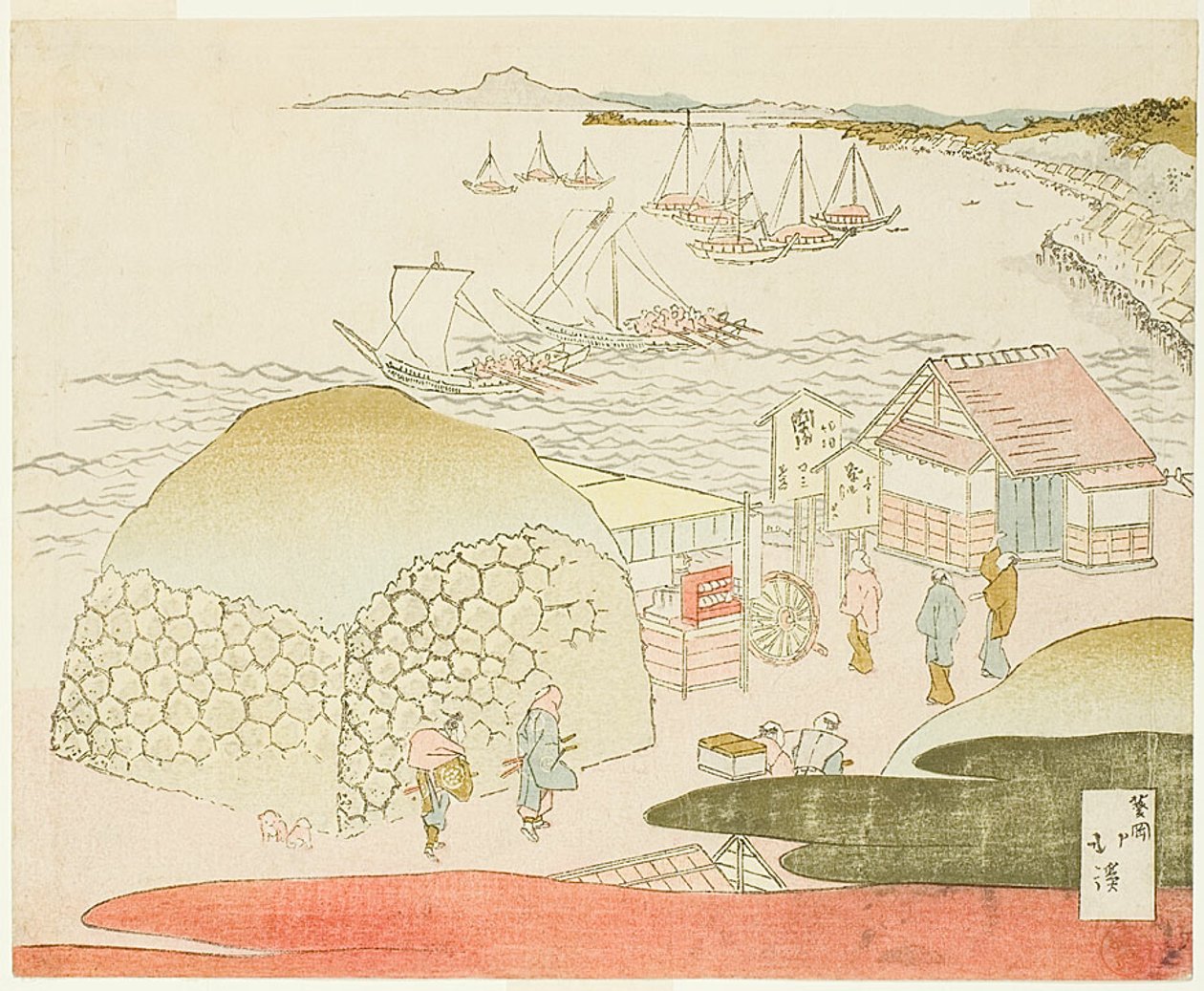 Pohled na Takanawu od Totoya Hokkei