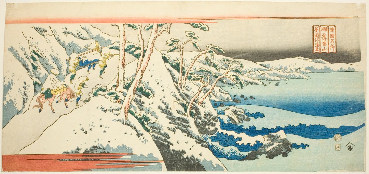 Mount Satta in Suruga Province (Suruga Sattayama), from the series "Famous Places in the Provinces (Shokoku meisho)" od Totoya Hokkei