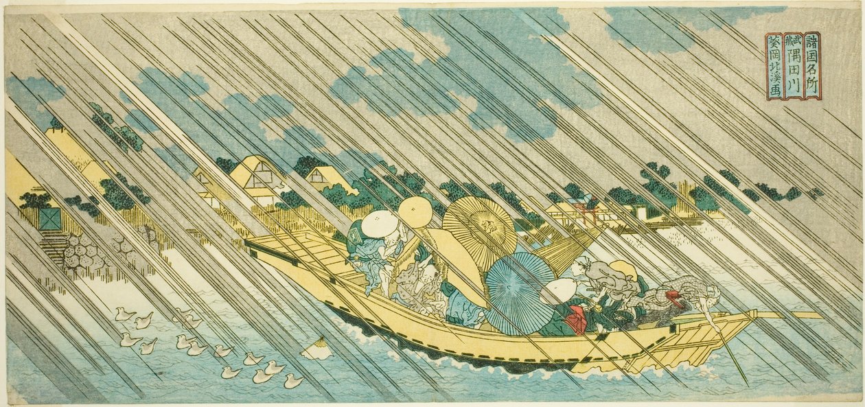 The Sumida River in Musashi Province (Musashi Sumidagawa), from the series "Famous Places in the Provinces (Shokoku meisho)" od Totoya Hokkei