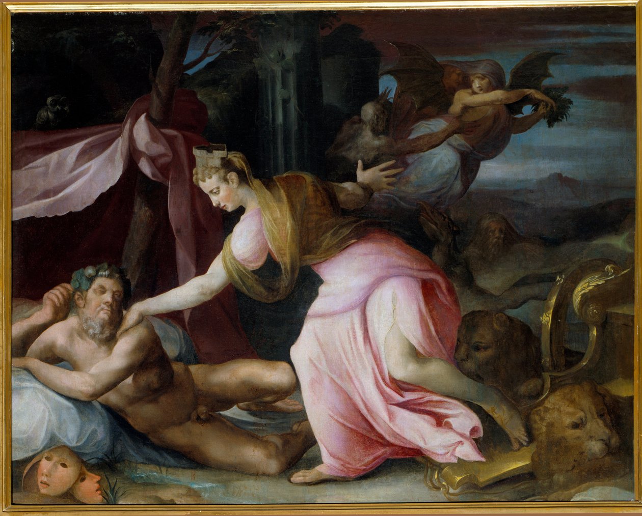 Obraz Cybelle Awakening Morphee od All Saints Dubreuil (1561-1602) od Toussaint Dubreuil