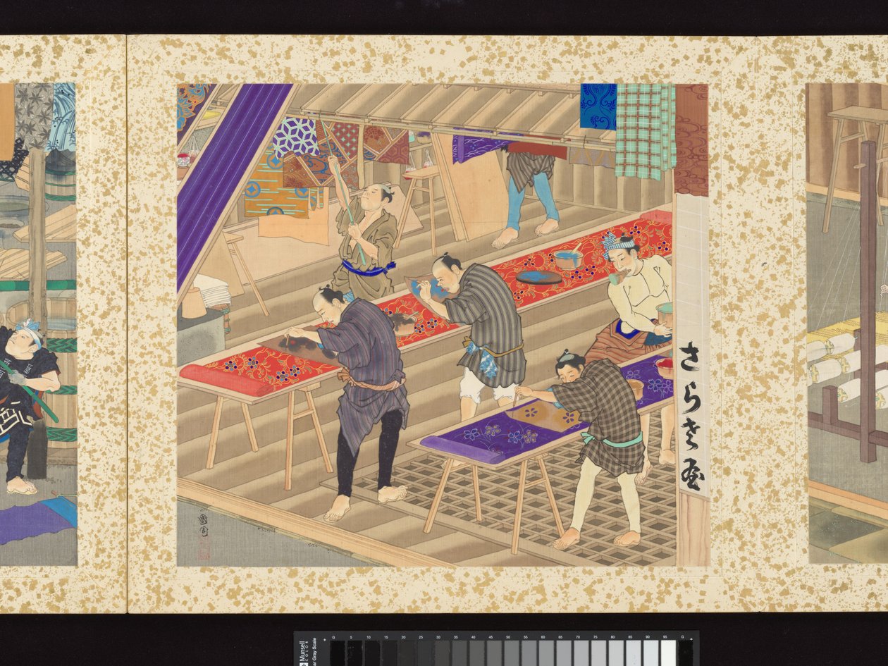 Řemeslníci, krásy a výroční akce od Toyohara Kunichika