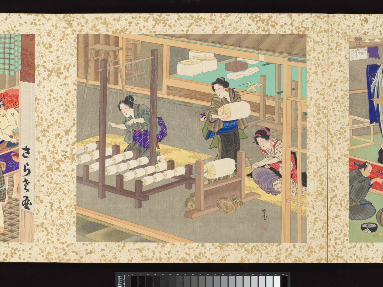 Řemeslníci, krásy a výroční akce od Toyohara Kunichika