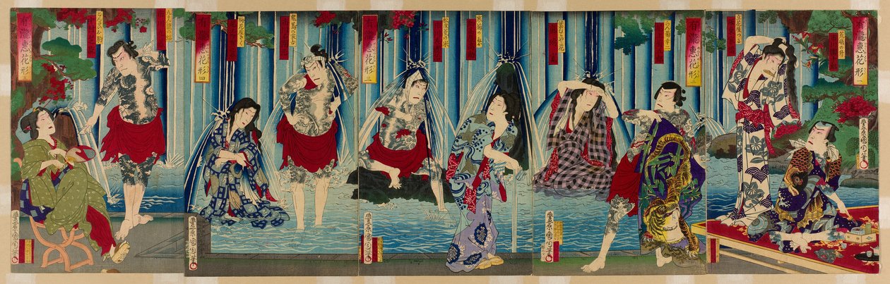 Kabuki S a kol. od Toyohara Kunichika