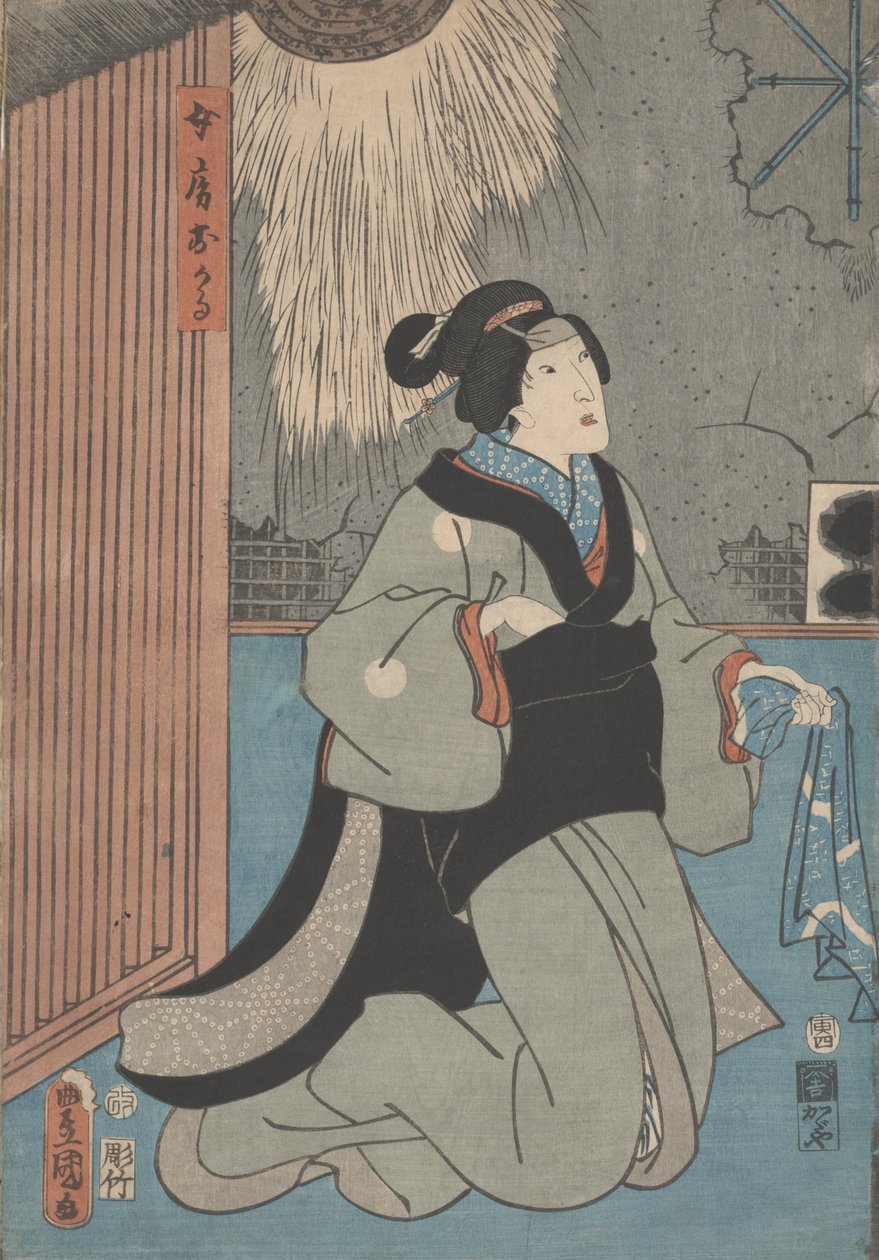 Portrét ženy od Utagawa Toyokuni