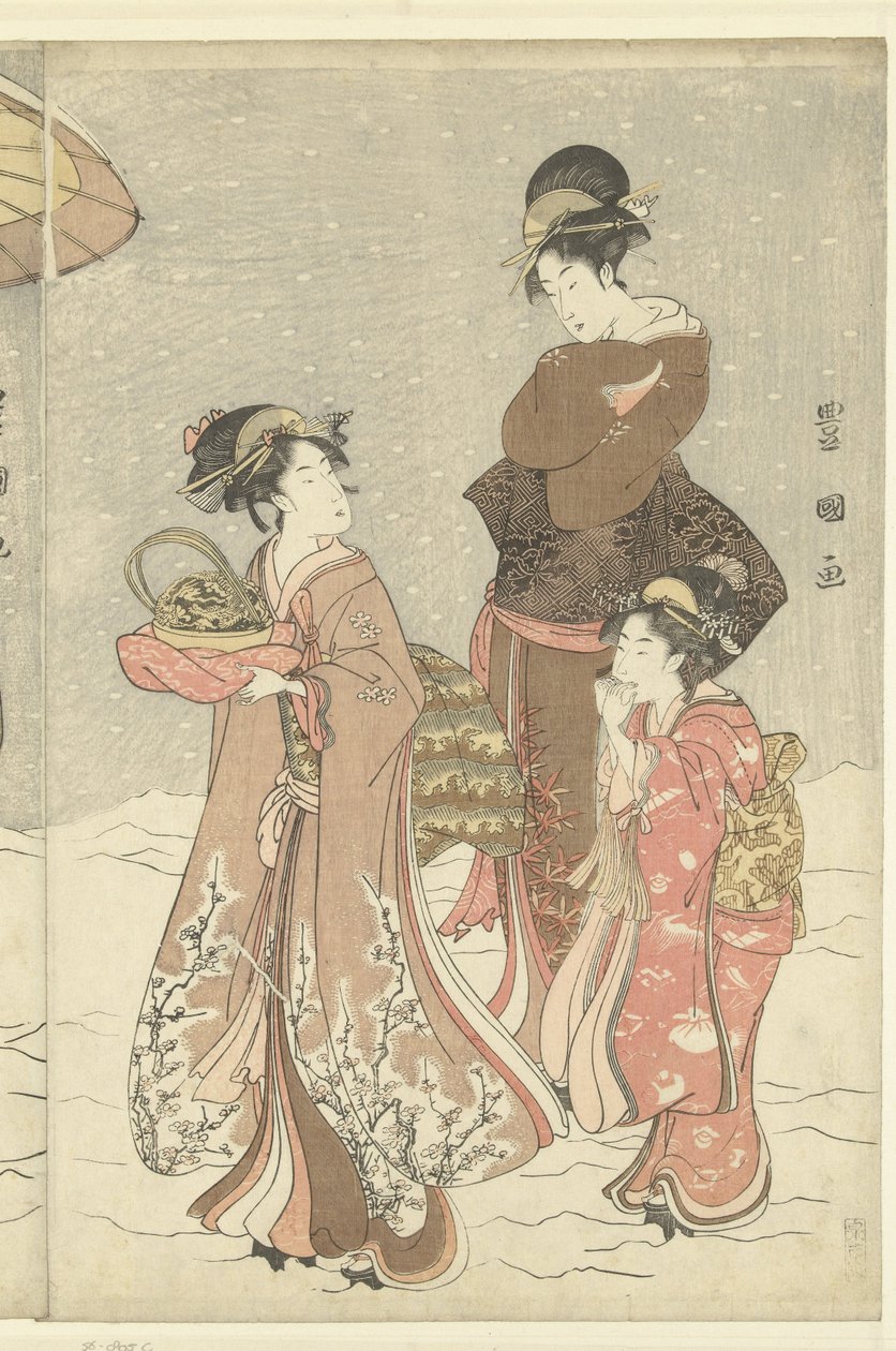 Sněhová koule od Toyokuni (II) , Utagawa