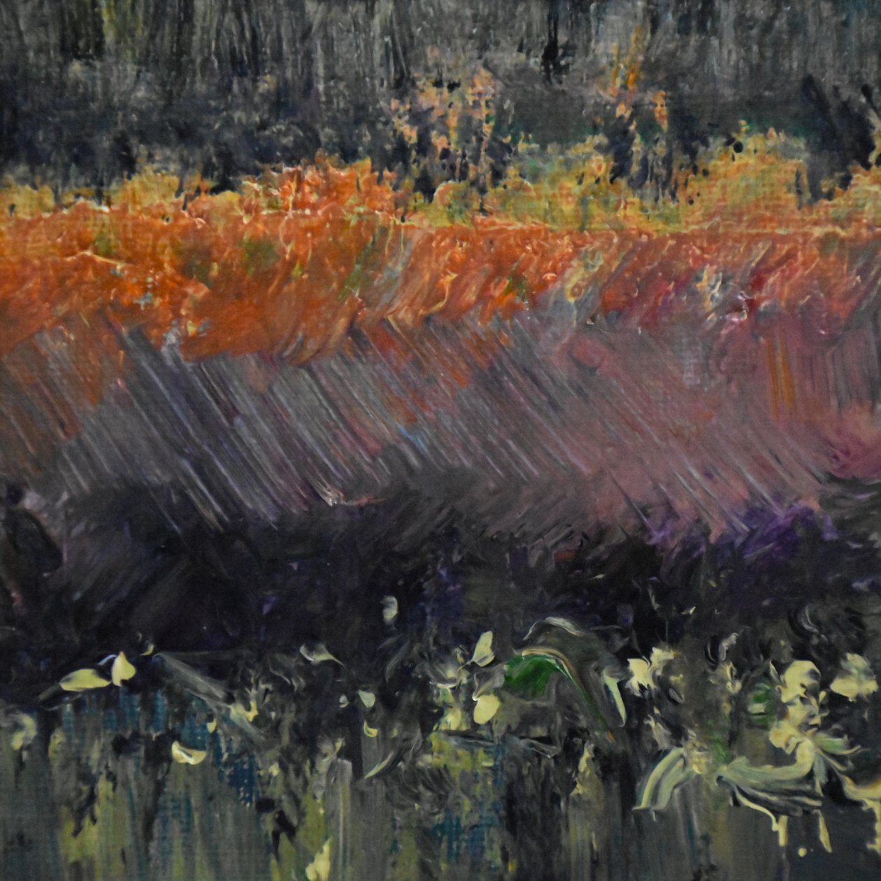 Noční květ 2, 2019 (olej na plátně) od Tracy Lambros