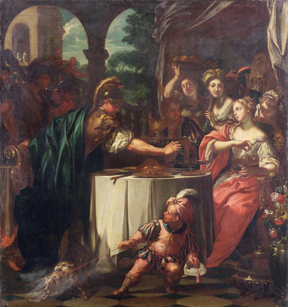 Svátek Marka Antonína a Kleopatry, kolem 1705-10 od TrevisaniFrancesco