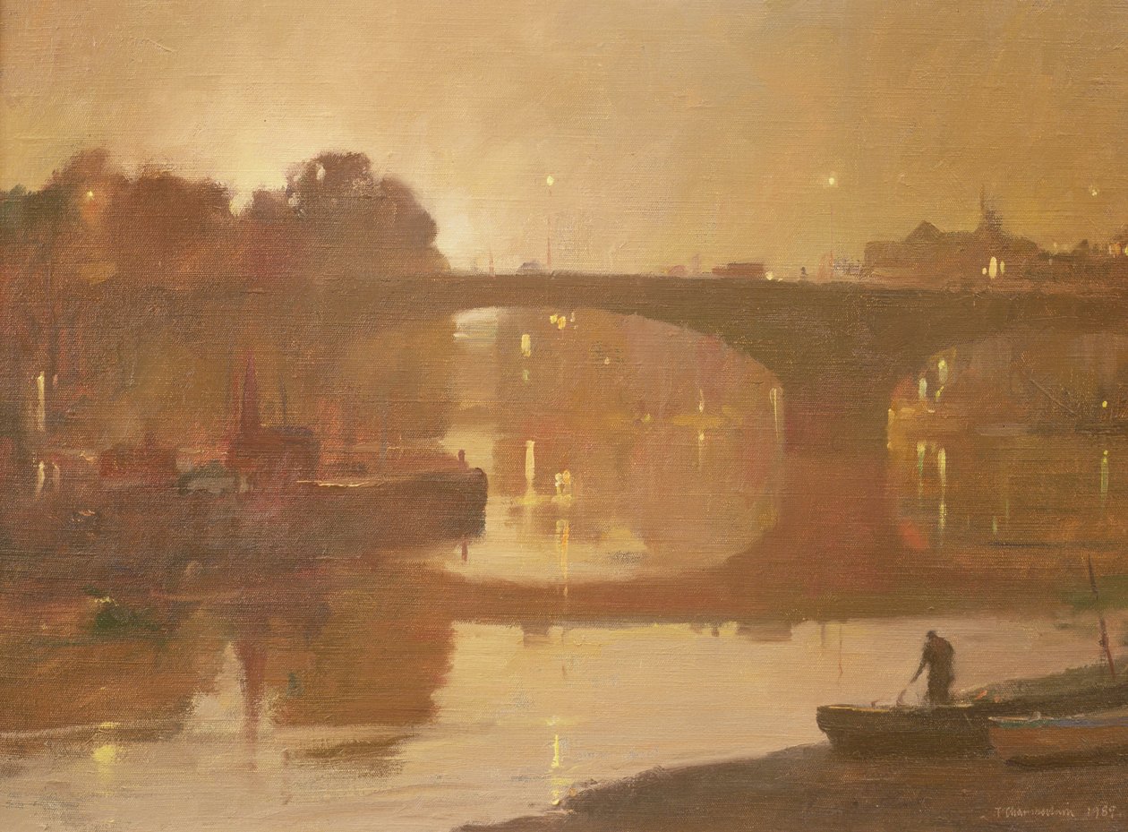 Night, Kew Bridge, 1989 od Trevor Chamberlain