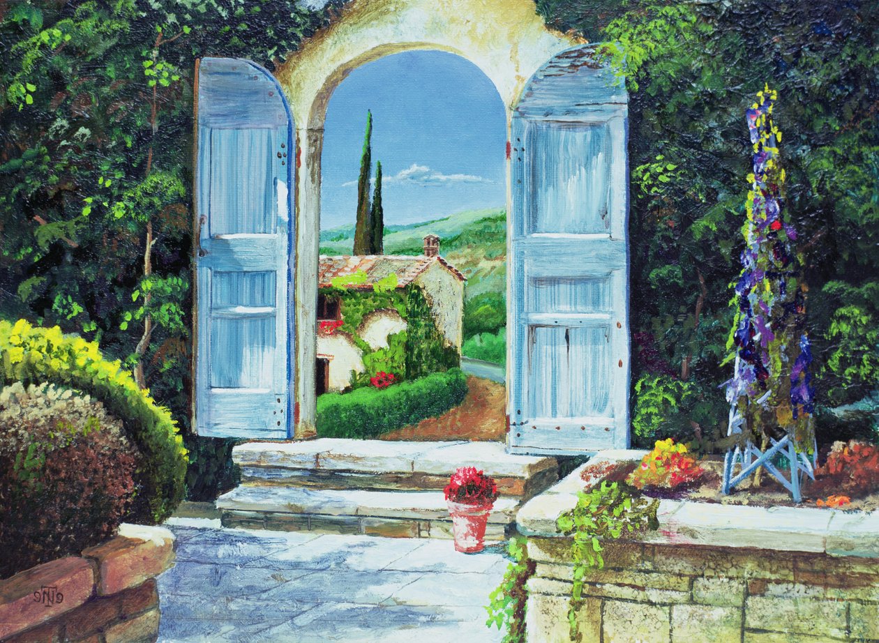 Shuttered Doorway, Volterra, Itálie, 1999 od Trevor Neal
